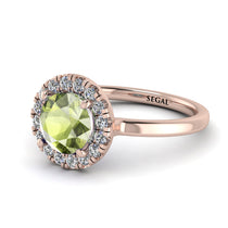 1ct Round Peridot Engagement Ring - Natalia No. 702 image 1