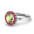 1ct Round Peridot Engagement Ring - Natalia No. 712 image 1