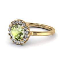 1ct Round Peridot Engagement Ring - Natalia No. 701 image 1