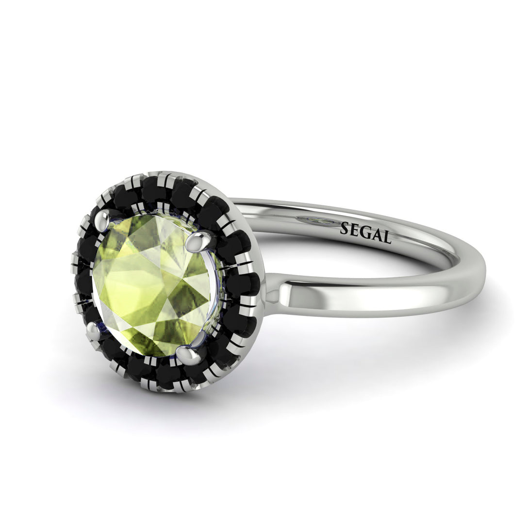 1ct Round Peridot Engagement Ring - Natalia No. 709