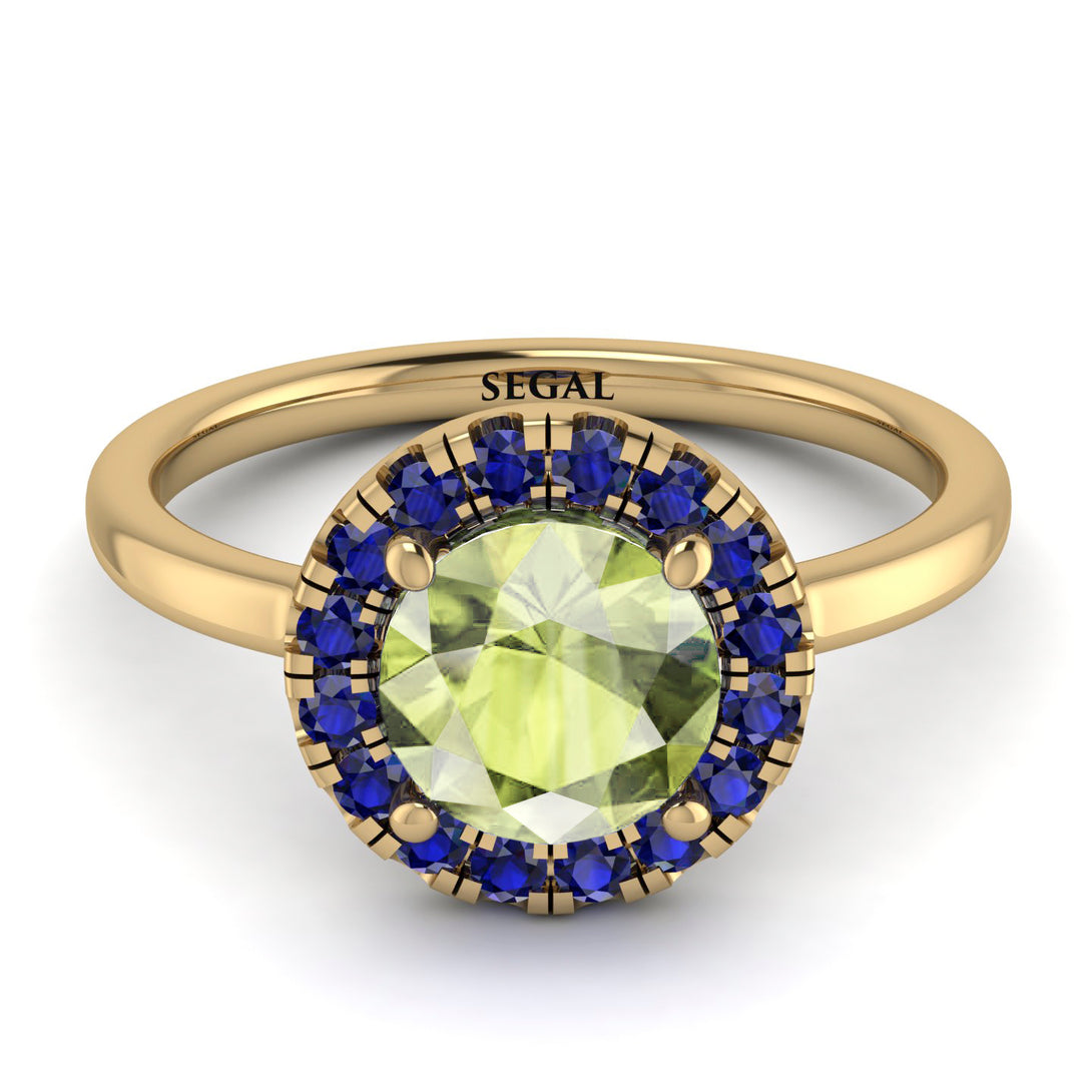 1ct Round Peridot Engagement Ring - Natalia No. 713