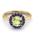 1ct Round Peridot Engagement Ring - Natalia No. 713