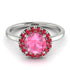 1ct Round Pink Moissanite Engagement Ring - Natalia No. 812 image 3