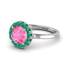 1ct Round Pink Moissanite Engagement Ring - Natalia No. 806 image 1