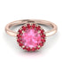 1ct Round Pink Moissanite Engagement Ring - Natalia No. 811