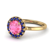 1ct Round Pink Moissanite Engagement Ring - Natalia No. 813 image 1
