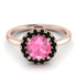 1ct Round Pink Moissanite Engagement Ring - Natalia No. 808