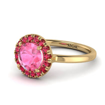 1ct Round Pink Moissanite Engagement Ring - Natalia No. 810 image 1