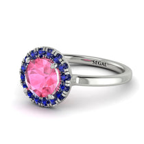 1ct Round Pink Moissanite Engagement Ring - Natalia No. 815 image 1