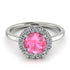 1ct Round Pink Moissanite Engagement Ring - Natalia No. 803