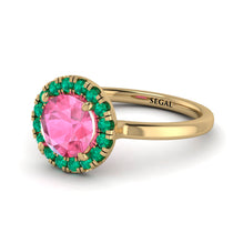 1ct Round Pink Moissanite Engagement Ring - Natalia No. 804 image 1
