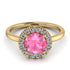 1ct Round Pink Moissanite Engagement Ring - Natalia No. 801