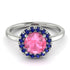 1ct Round Pink Moissanite Engagement Ring - Natalia No. 815 image 2