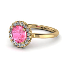 1ct Round Pink Moissanite Engagement Ring - Natalia No. 801 image 1