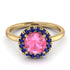 1ct Round Pink Moissanite Engagement Ring - Natalia No. 813 image 3