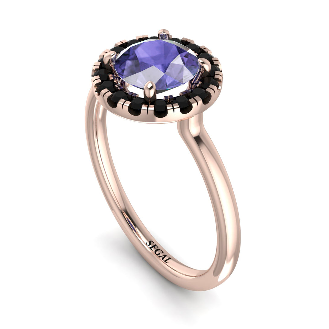 1ct Round Tanzanite Engagement Ring - Natalia No. 208