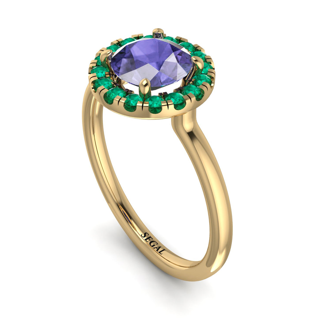 1ct Round Tanzanite Engagement Ring - Natalia No. 204
