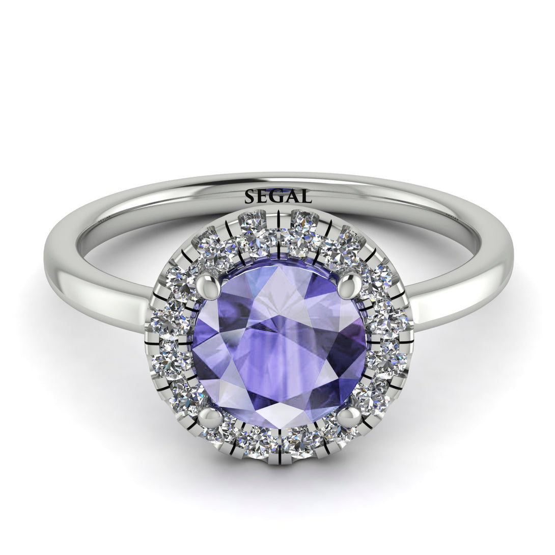 1ct Round Tanzanite Engagement Ring - Natalia No. 203