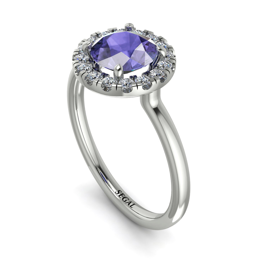 1ct Round Tanzanite Engagement Ring - Natalia No. 203