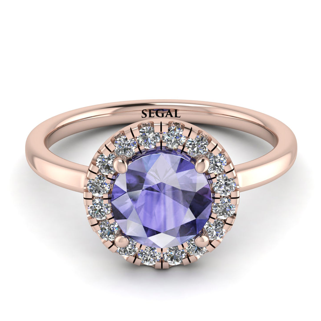 1ct Round Tanzanite Engagement Ring - Natalia No. 202