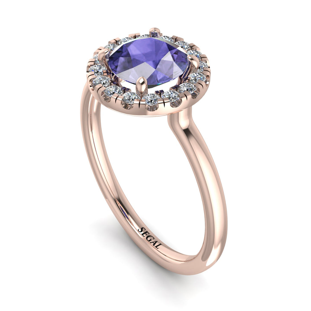 1ct Round Tanzanite Engagement Ring - Natalia No. 202