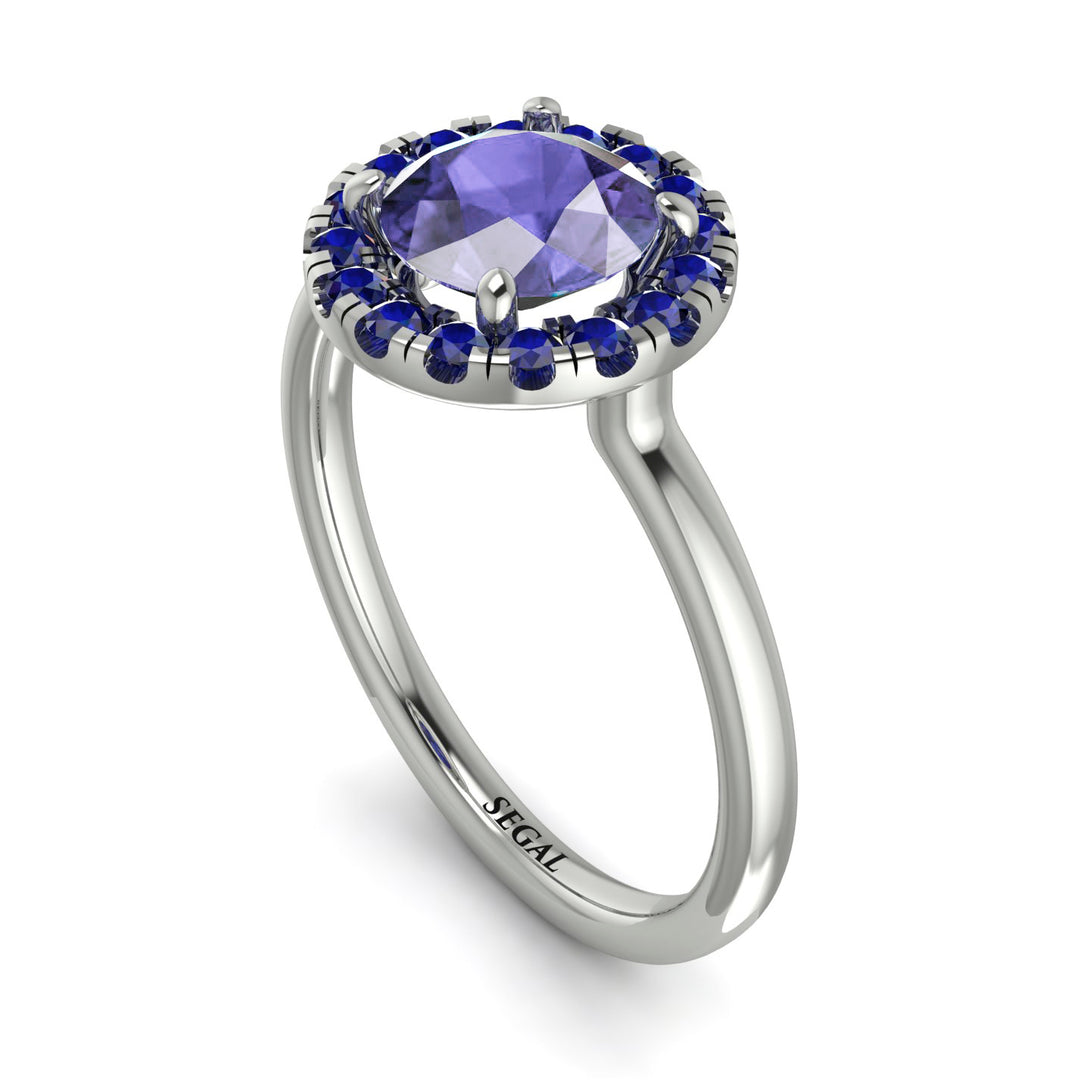 1ct Round Tanzanite Engagement Ring - Natalia No. 215