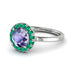 1ct Round Tanzanite Engagement Ring - Natalia No. 206 image 1