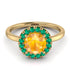 1ct Round Yellow Diamond Engagement Ring - Natalia No. 1004