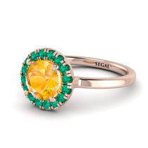 1ct Round Yellow Diamond Engagement Ring - Natalia No. 1005 image 1