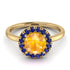 1ct Round Yellow Diamond Engagement Ring - Natalia No. 1013