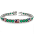 Emerald Tennis Bracelet with United States Flag no. 6 image 3