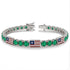Emerald Tennis Bracelet with United States Flag no. 6