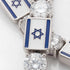 Diamond Tennis Bracelet with Israeli Flag no. 3