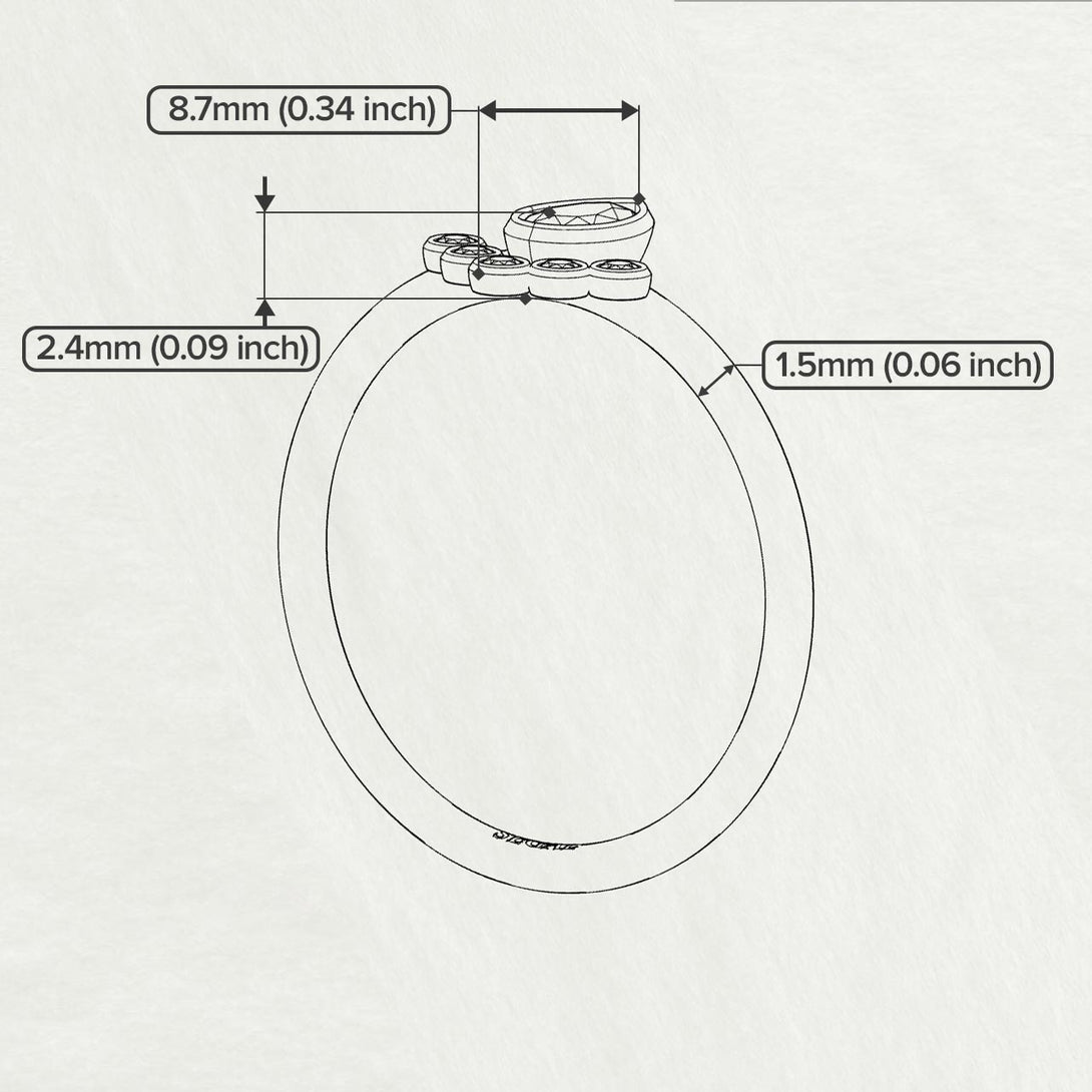 Down-payment Pear Shaped Stacking Black Diamond Ring - Brianna No. 3700