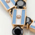 Black Diamond Tennis Bracelet with Argentina Flag no. 7
