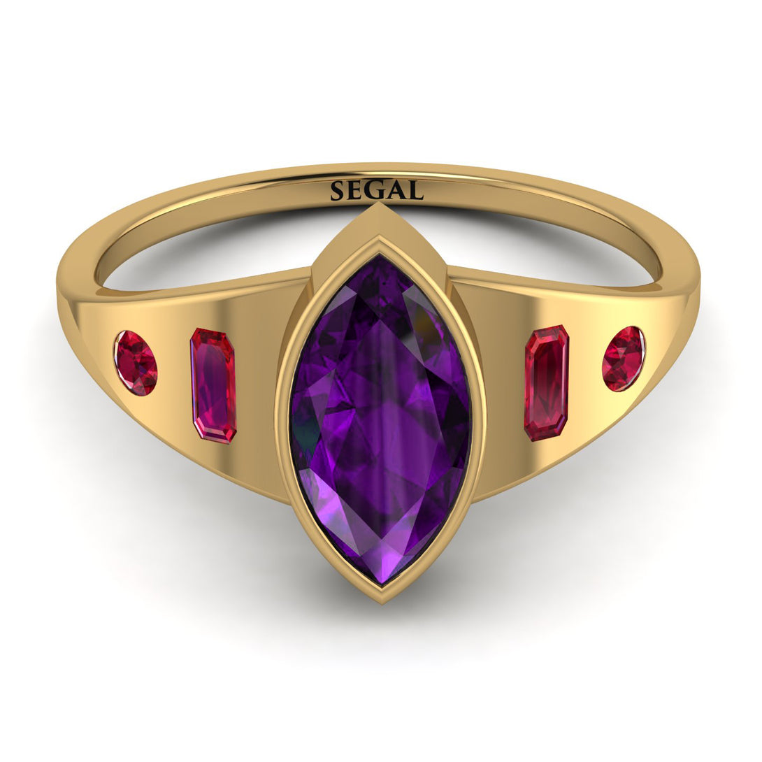 Marquise Bezel Amethyst Ring - Juliana No. 310