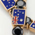 Black Diamond Tennis Bracelet with Australia Flag no. 7