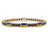 Black Diamond Tennis Bracelet with Ukraine Flag no. 7 image 1