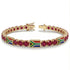 Ruby Tennis Bracelet with South Africa Flag no. 10