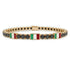 Black Diamond Tennis Bracelet with Italy Flag no. 7