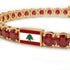 Ruby Tennis Bracelet with Lebanon Flag no. 10