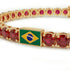Ruby Tennis Bracelet with Brazil Flag no. 10 image 4
