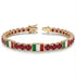 Ruby Tennis Bracelet with Italy Flag no. 10
