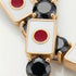 Black Diamond Tennis Bracelet with Japan Flag no. 7 image 3