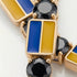Black Diamond Tennis Bracelet with Ukraine Flag no. 7