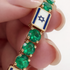 Emerald Tennis Bracelet with Israeli Flag no. 4 image 5