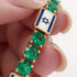 Emerald Tennis Bracelet with Israeli Flag no. 4
