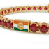 Ruby Tennis Bracelet with India Flag no. 10