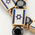 Black Diamond Tennis Bracelet with Israeli Flag no. 7 image 5