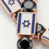 Black Diamond Tennis Bracelet with Israeli Flag no. 8